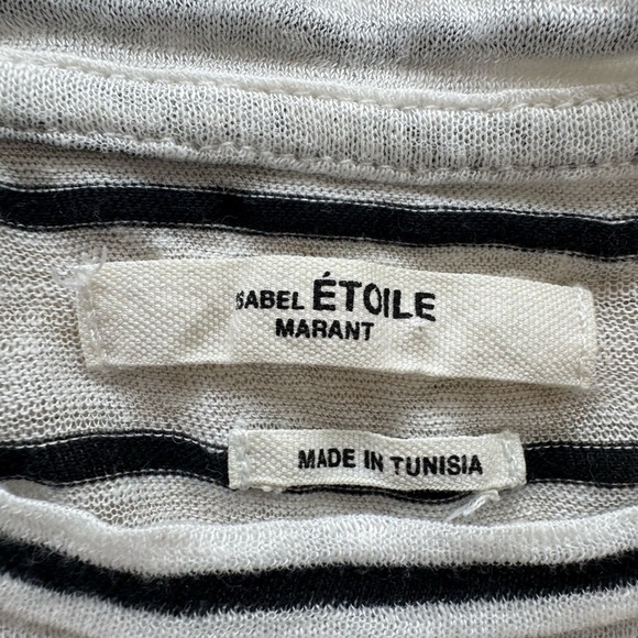 Isabel Marant Etoile Linen Tee shirt XS striped - Picture 6 of 8